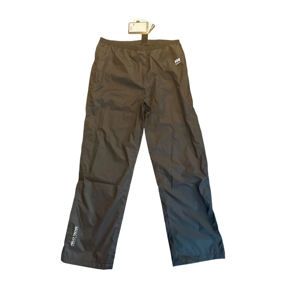 Helly Hansen Workwear Mens Black Helly Tech Waterproof Rain Pants XL Gorpcore - Picture 4 of 9
